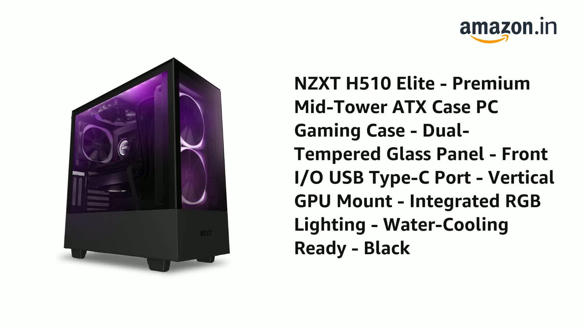 Amazon.in: Buy NZXT H510 Elite Mid-Tower ATX Computer Cabinet
